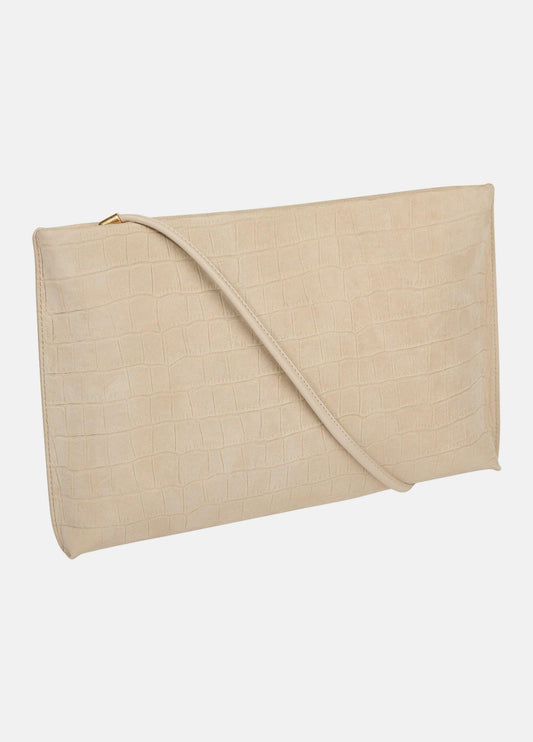 Athene Croc-Embossed Nubuck Leather Crossbody Pouch - US 9296