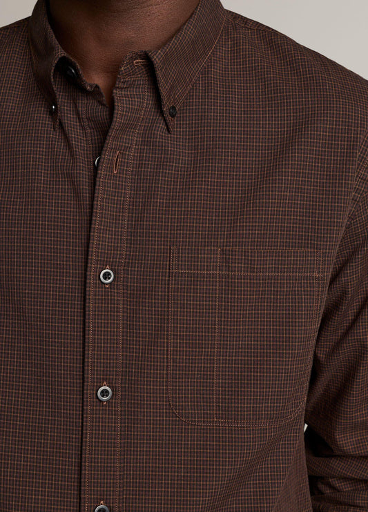 Carnes Plaid Cotton Button-Down Shirt - US 1136