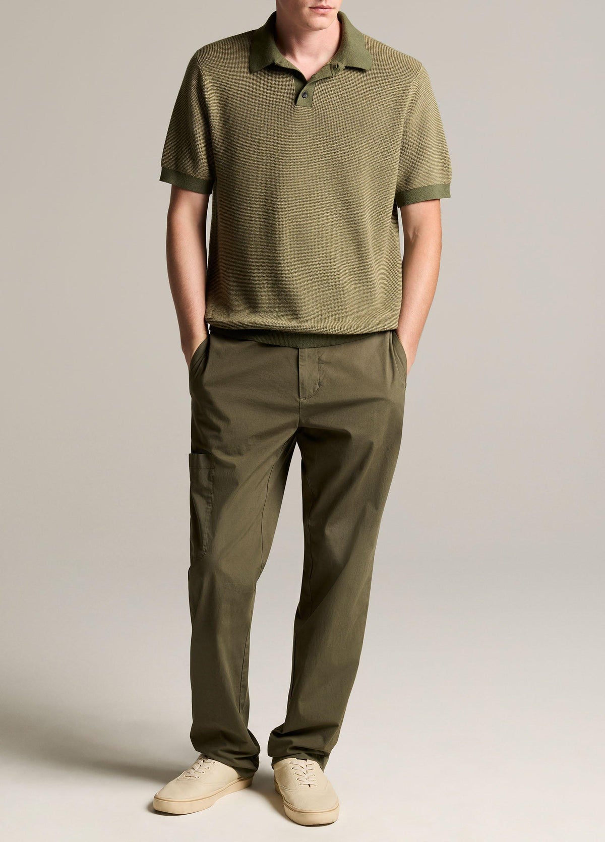Colorblock Feed-Stripe Cotton-Cashmere Polo Sweater - US 6669