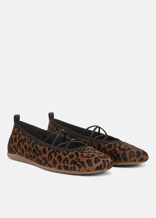 Coralie Leopard-Print Calf Hair Ballet Sneaker - US 3178