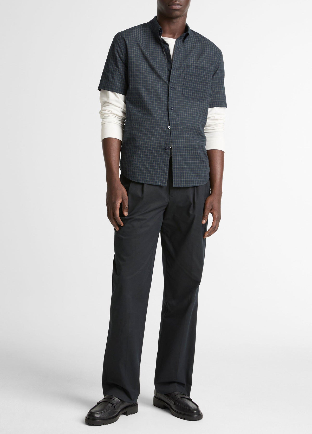Cortland Plaid Cotton-Blend Button-Down Shirt - US 9171