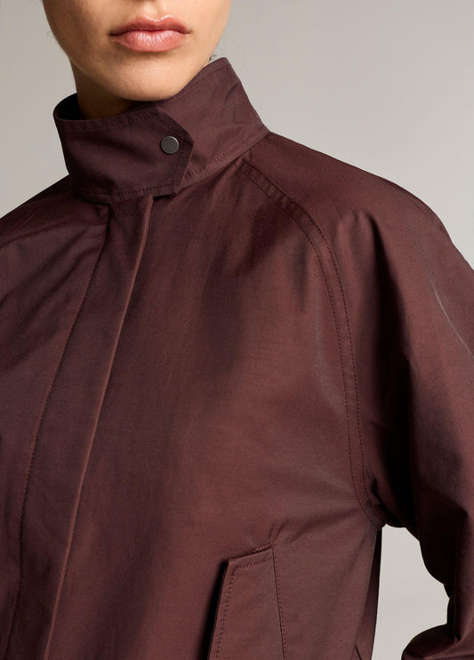 Cotton-Blend Funnel-Neck Jacket - US 6834