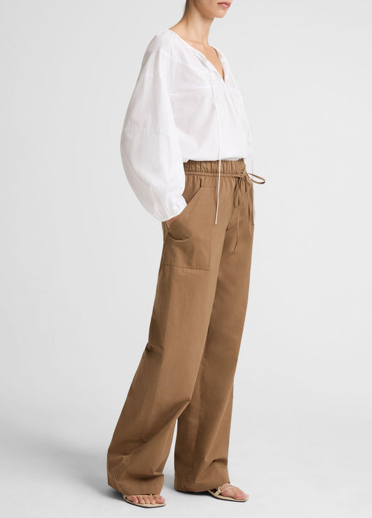 Cotton Double-Waist Drawstring Pant - US 6112
