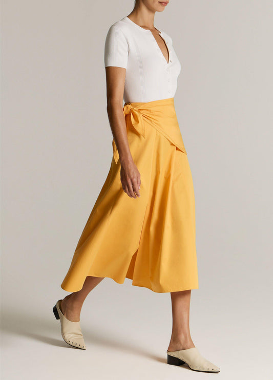 Cotton Scarf-Tie Skirt - US 0524