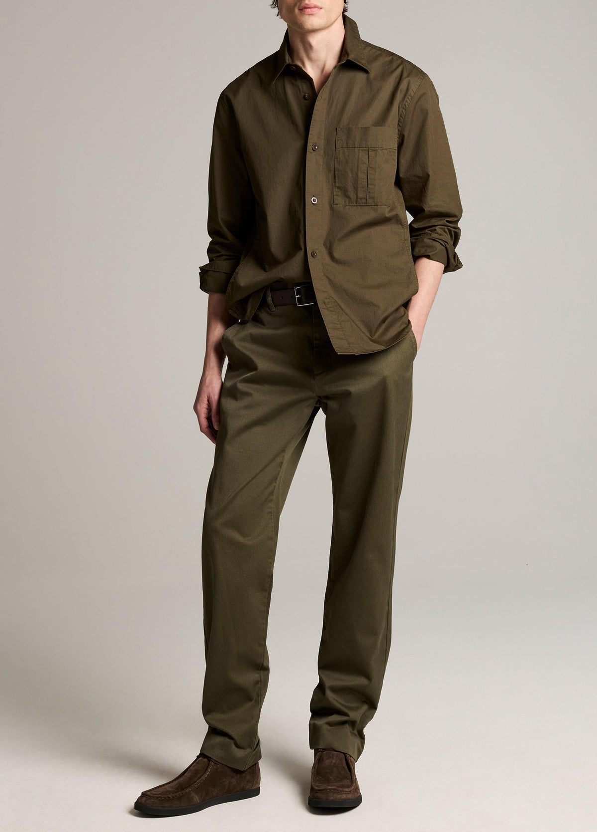 Cotton Split-Yoke Overshirt - US 8208