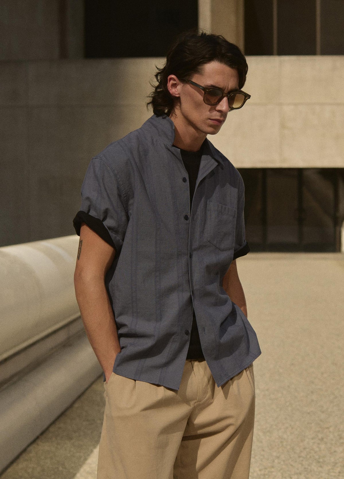 Cove Stripe Cotton-Hemp Cabana Shirt - US 3723