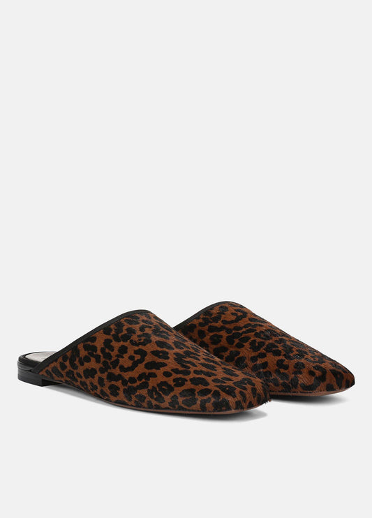 Dakota Leopard-Print Calf Hair Mule - US 9154
