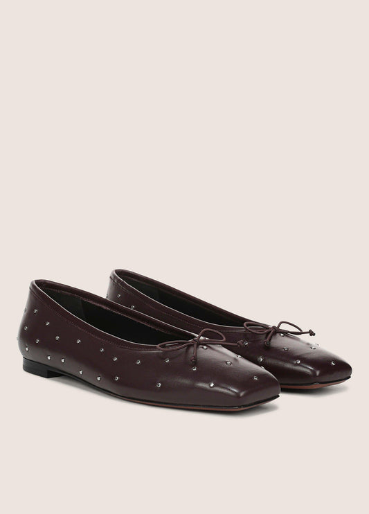 Darla Studded Leather Ballet Flat - US 8682