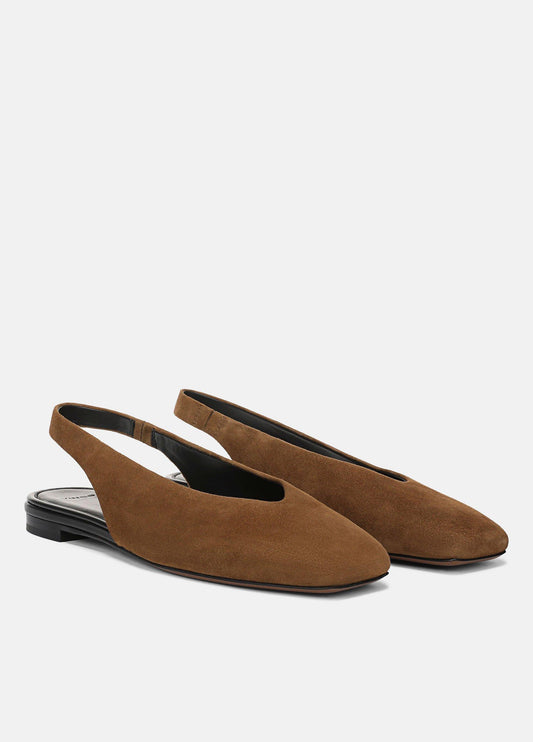 Darlina Suede Mule Slingback Flat - US 8406