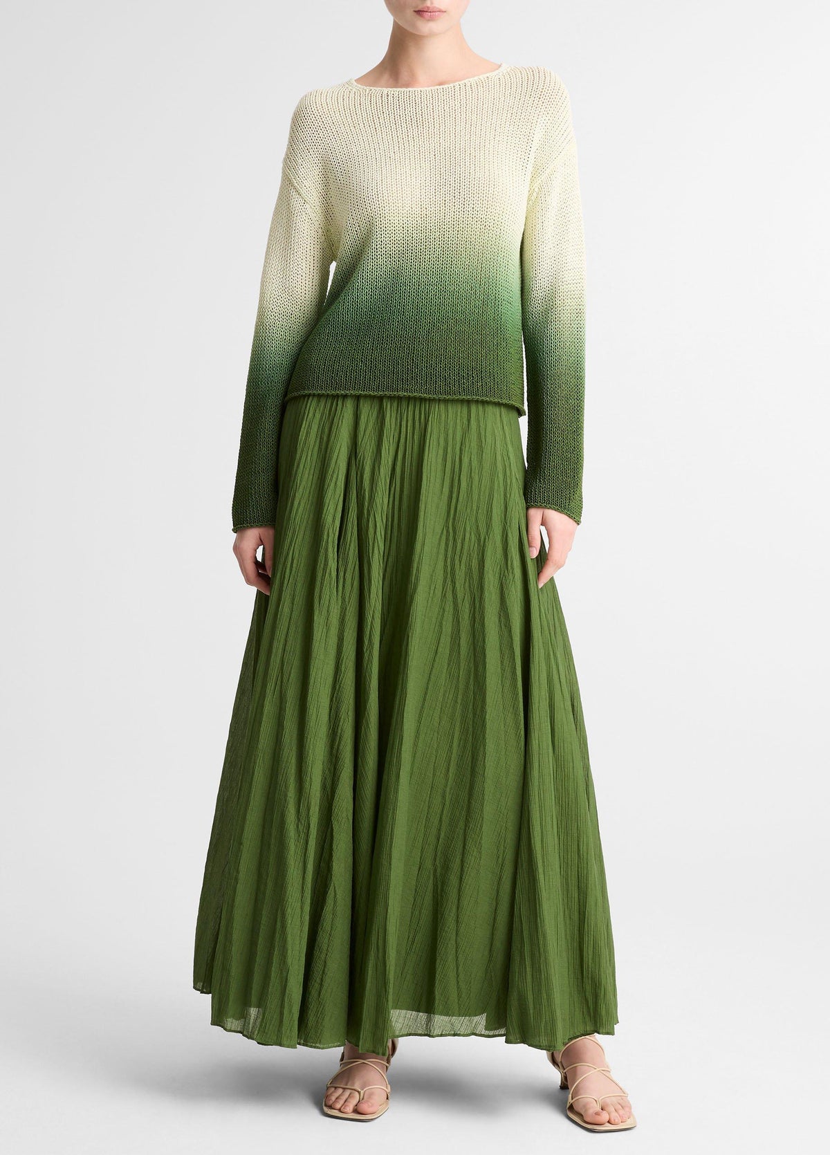 Dip-Dye Italian Coated Cotton-Blend Sweater - US 3970
