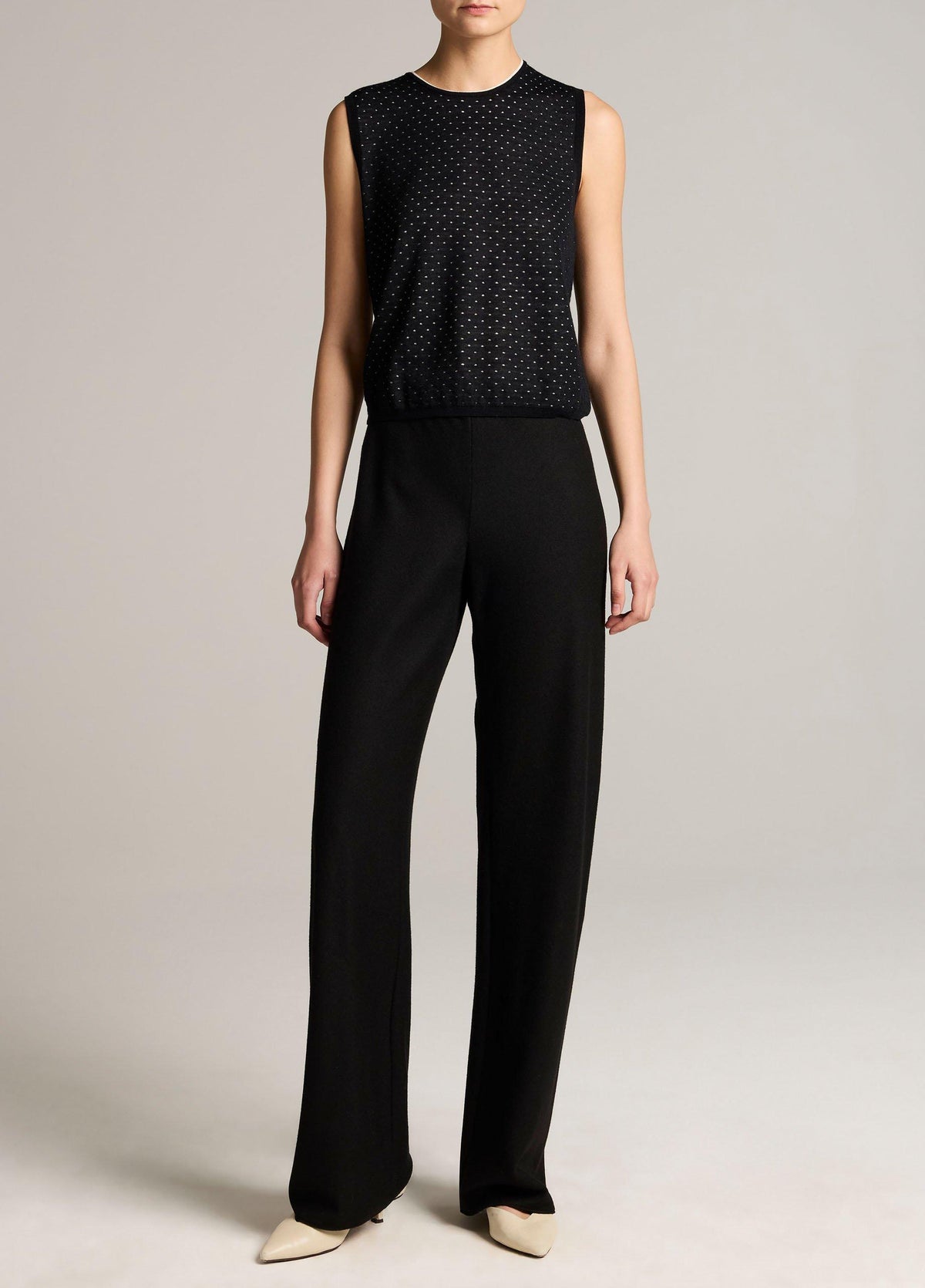 Dotted Wool-Blend Shell - US 6582