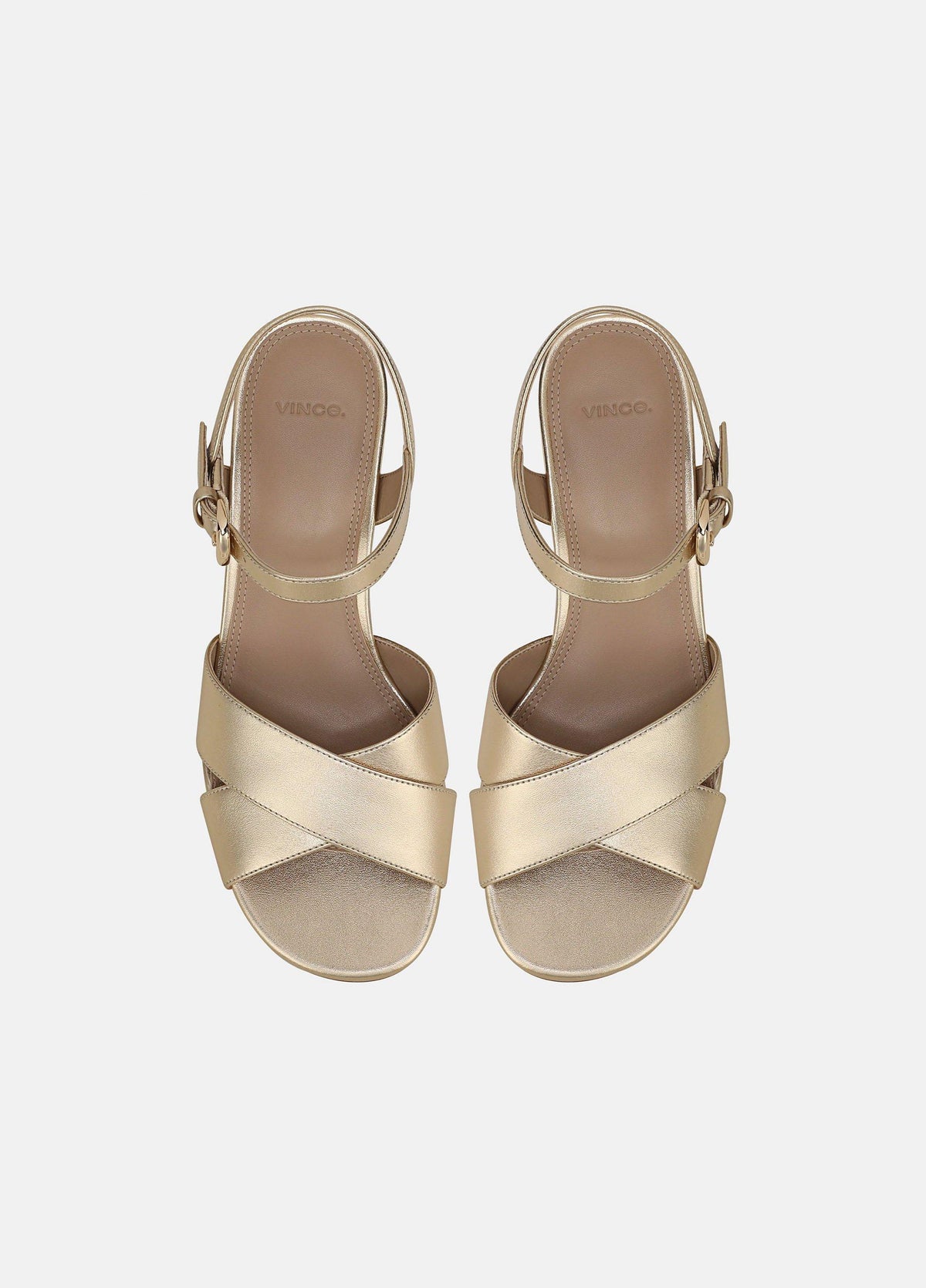 Ericka Metallic Leather Platform Sandal - US 1476