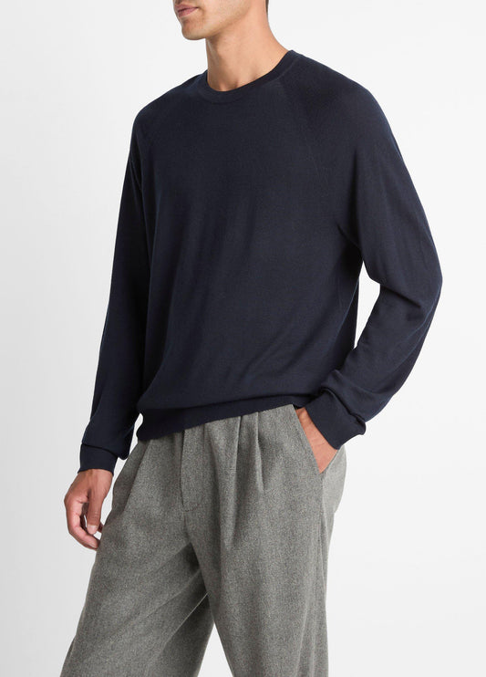 Featherweight Wool-Cashmere Crew Neck Sweater - US 9400