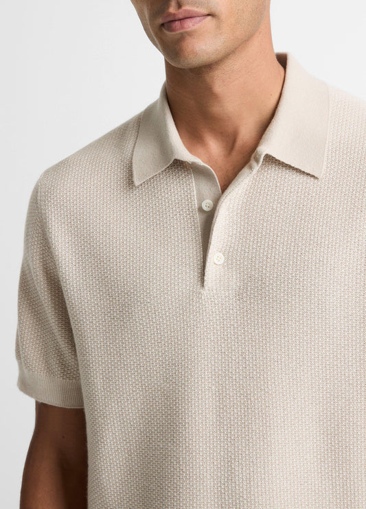 Geo-Jacquard Wool-Blend Blend Polo Sweater - US 6602