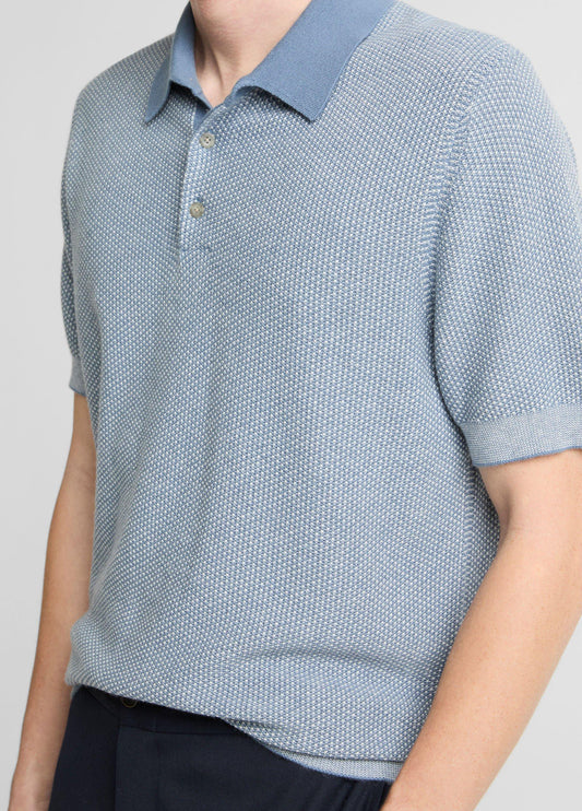 Geo-Jacquard Wool-Blend Blend Polo Sweater - US 1541