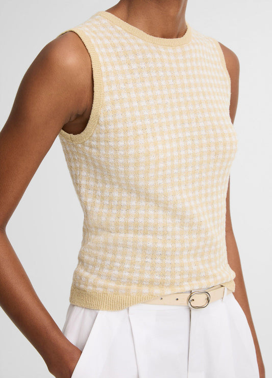 Gingham Italian Wool & Cotton-Blend Shell - US 3213
