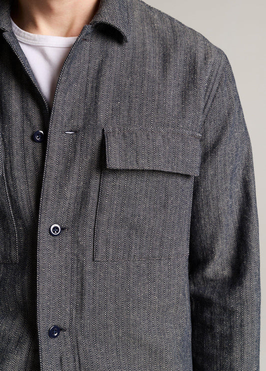 Herringbone Cotton-Linen Overshirt - US 5133