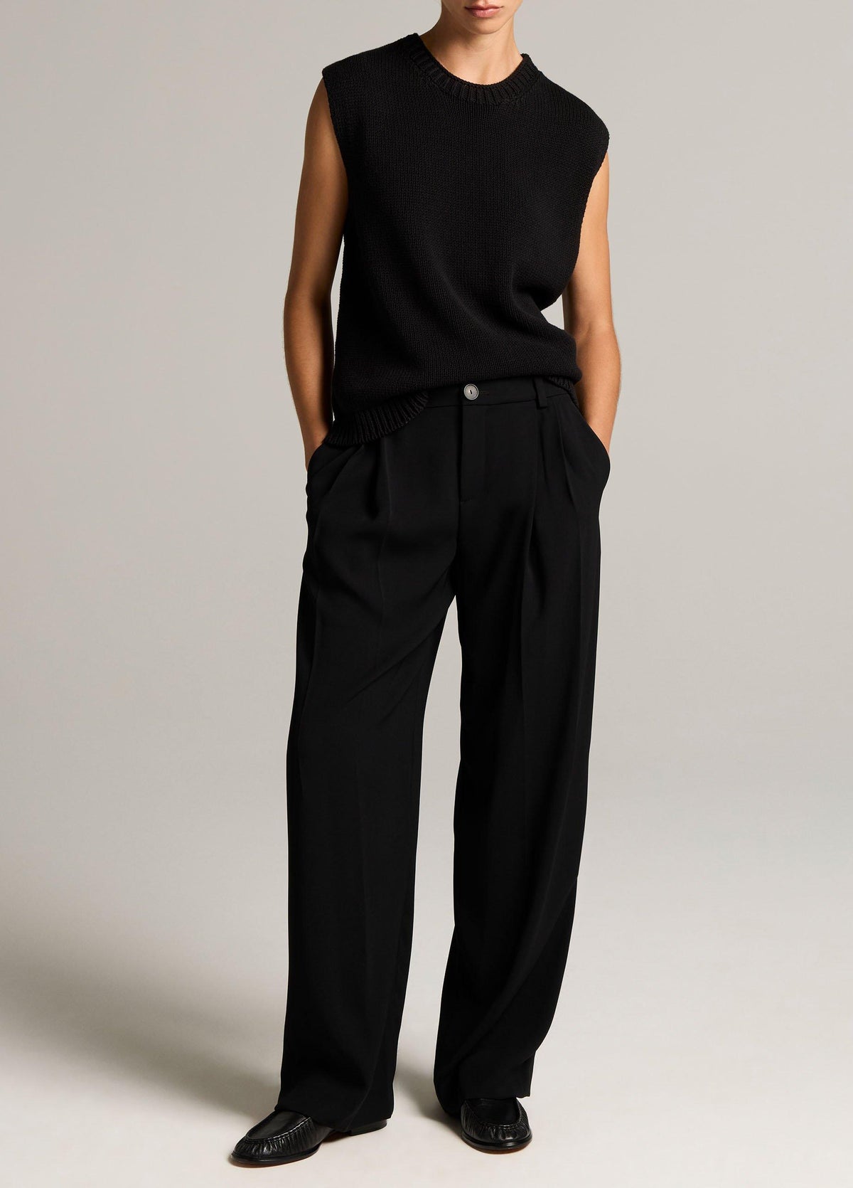 Italian Cotton-Blend Asymmetric Sweater Vest - US 6332