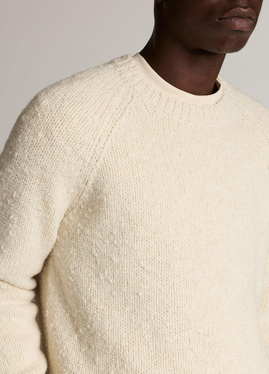 Italian Merino Wool-Blend Bouclé Raglan-Sleeve Sweater - US 6623