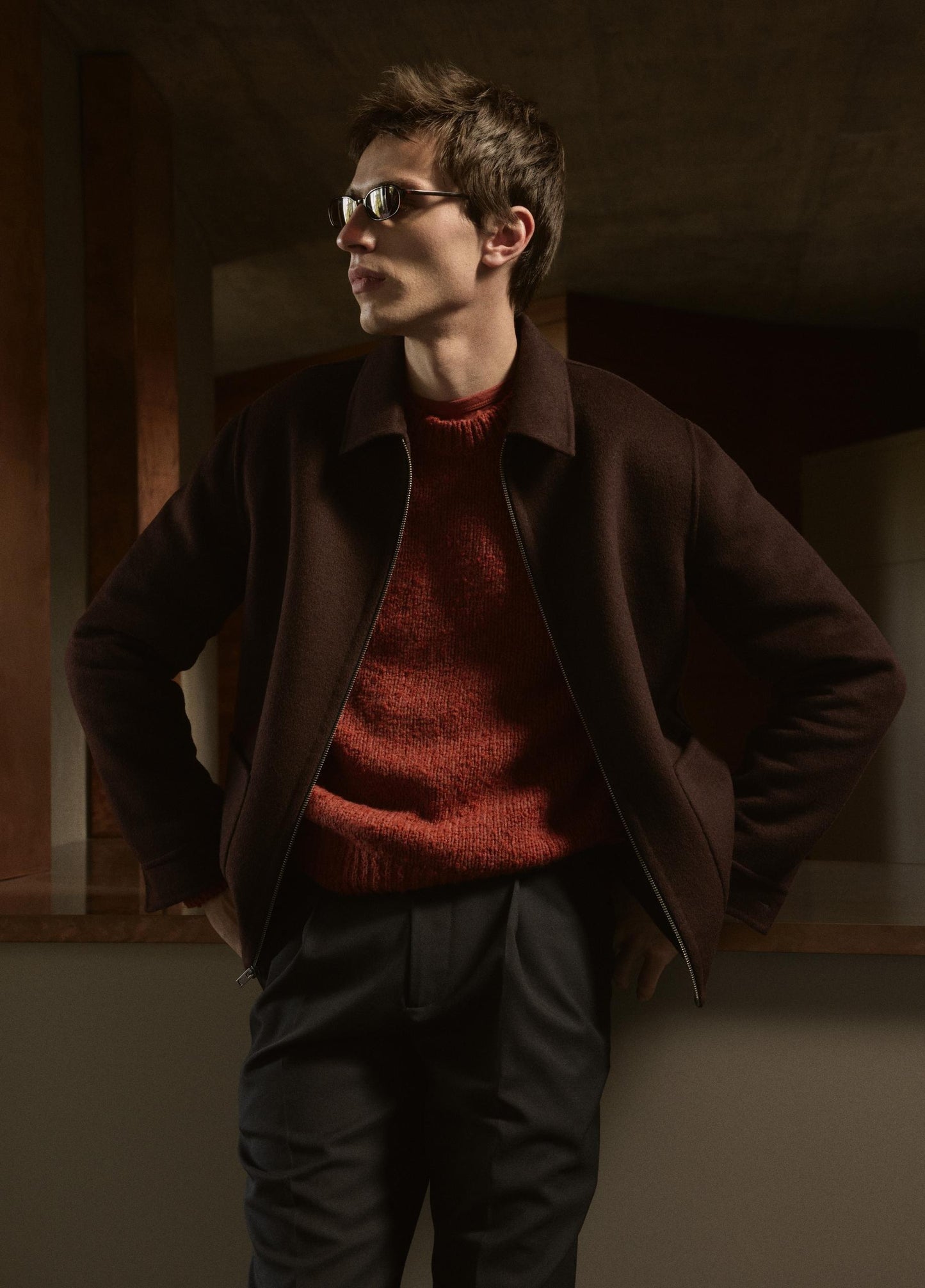 Italian Merino Wool-Blend Bouclé Raglan-Sleeve Sweater - US 9456
