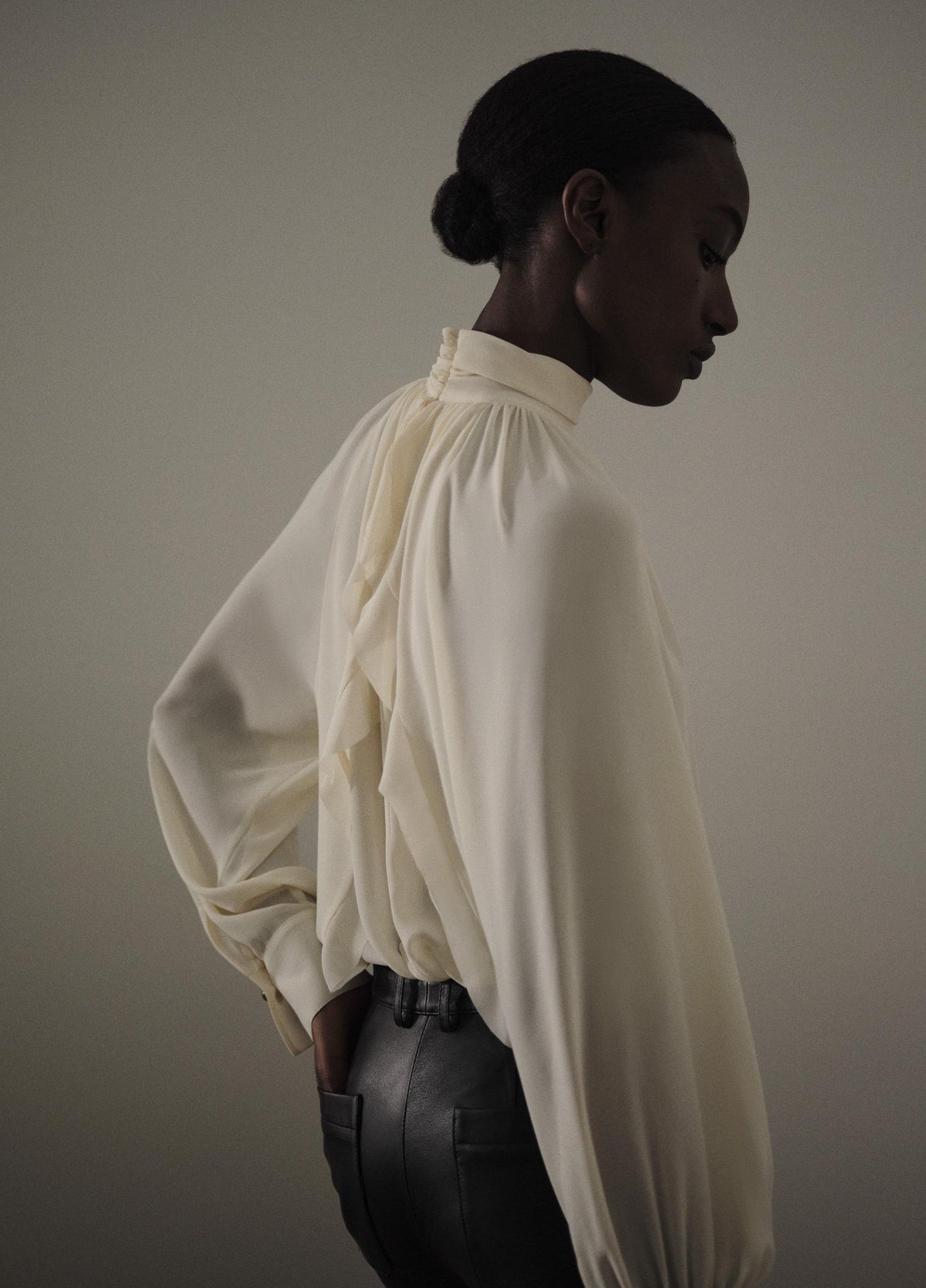 Leather Straight-Leg Trouser - US 5975