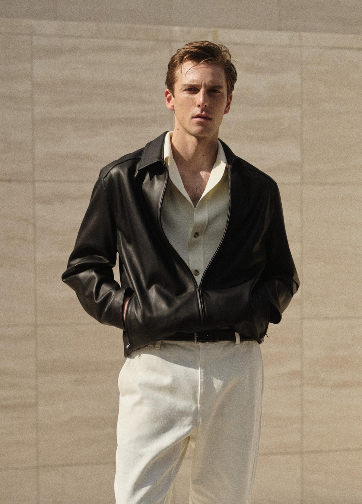 Leather Zip-Up Jacket - US 7496