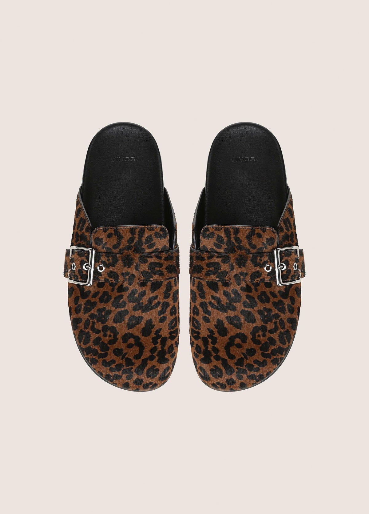 Leon Leopard-Print Calf Hair Clog - US 5784