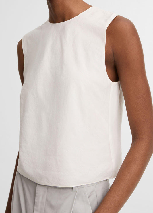 Linen Crew Neck Shell - US 7160
