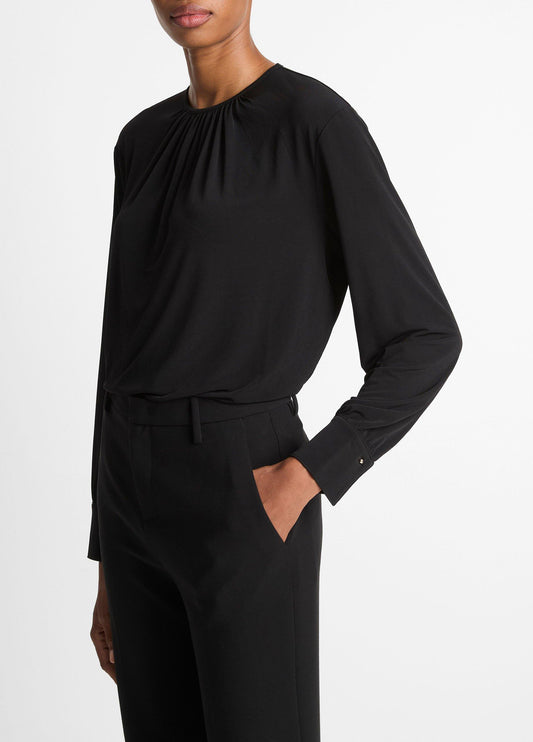 Matte Jersey Gathered Blouse - US 0600
