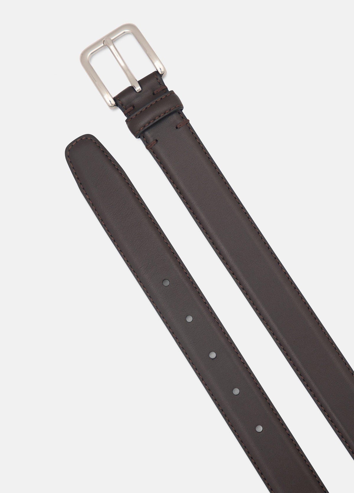 Men’s 30mm Stitched Leather Belt - US 9576
