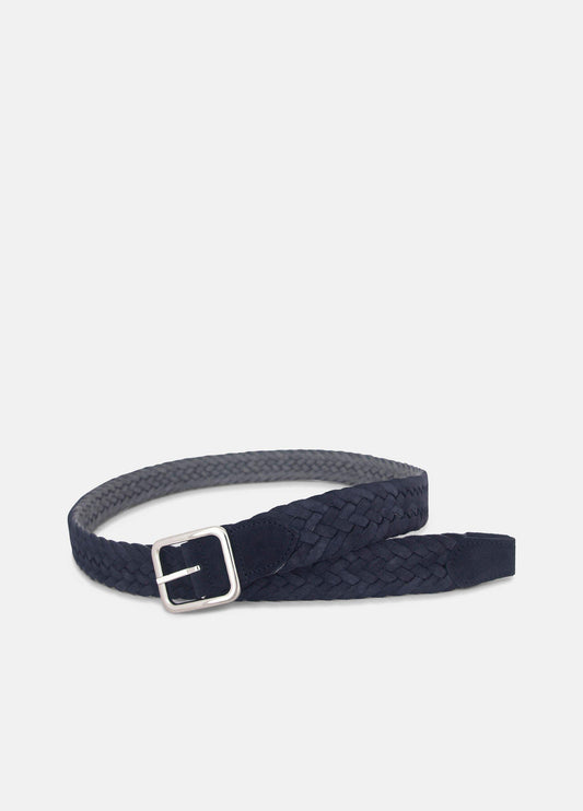 Men's 35mm Reversible Woven Suede Belt - US 0381