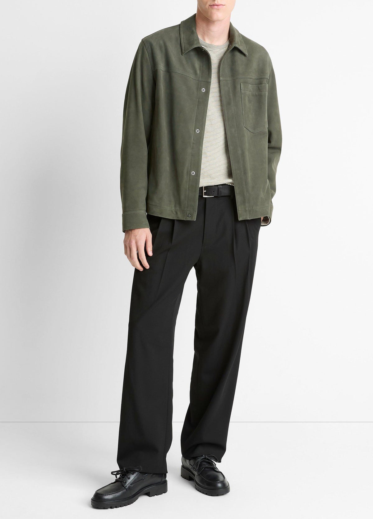 Nubuck Leather Trucker Jacket - US 8631