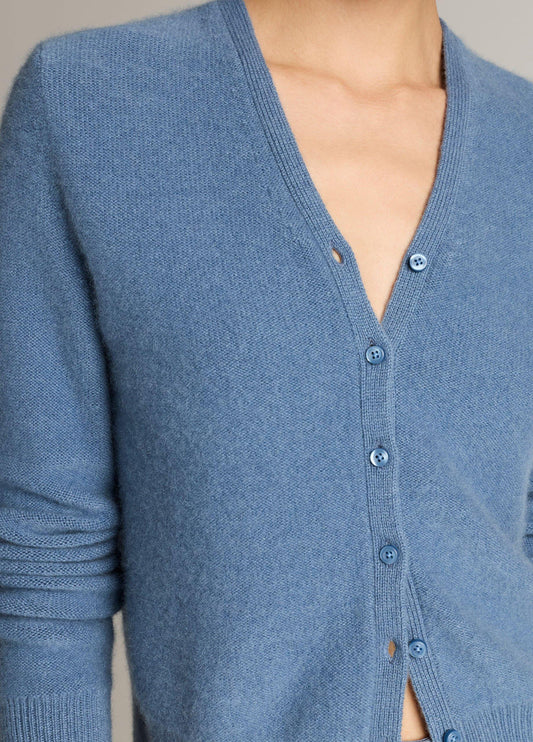 Plush Cashmere V-Neck Cardigan - US 5215