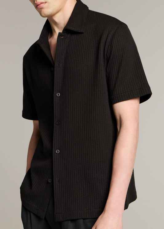 Pointelle Cotton-Blend Button-Front Shirt - US 3304