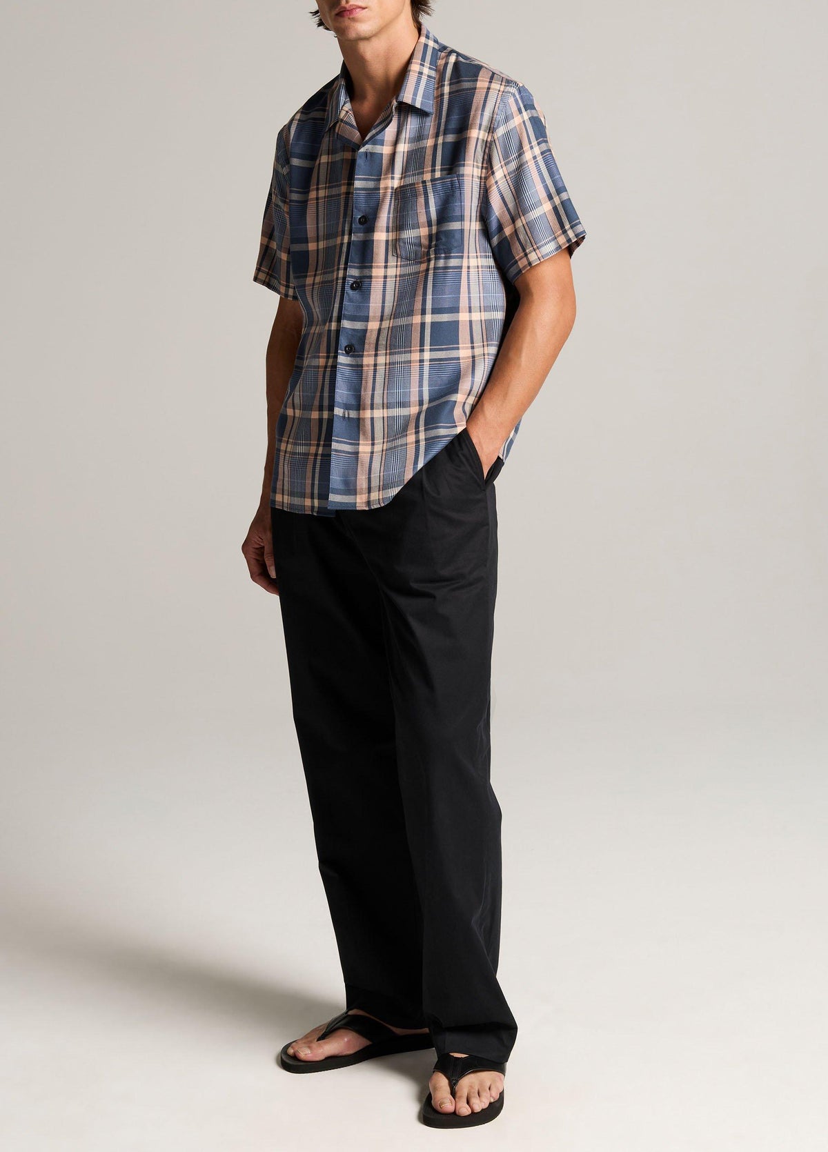 Prine Plaid Cotton-Blend Cabana Shirt - US 3313