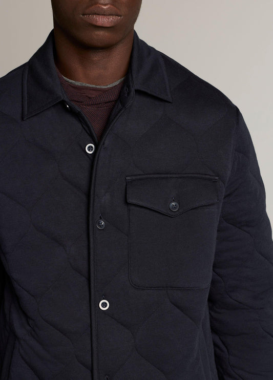 Quilted Cotton-Blend Insulated Shirt Jacket - US 8708