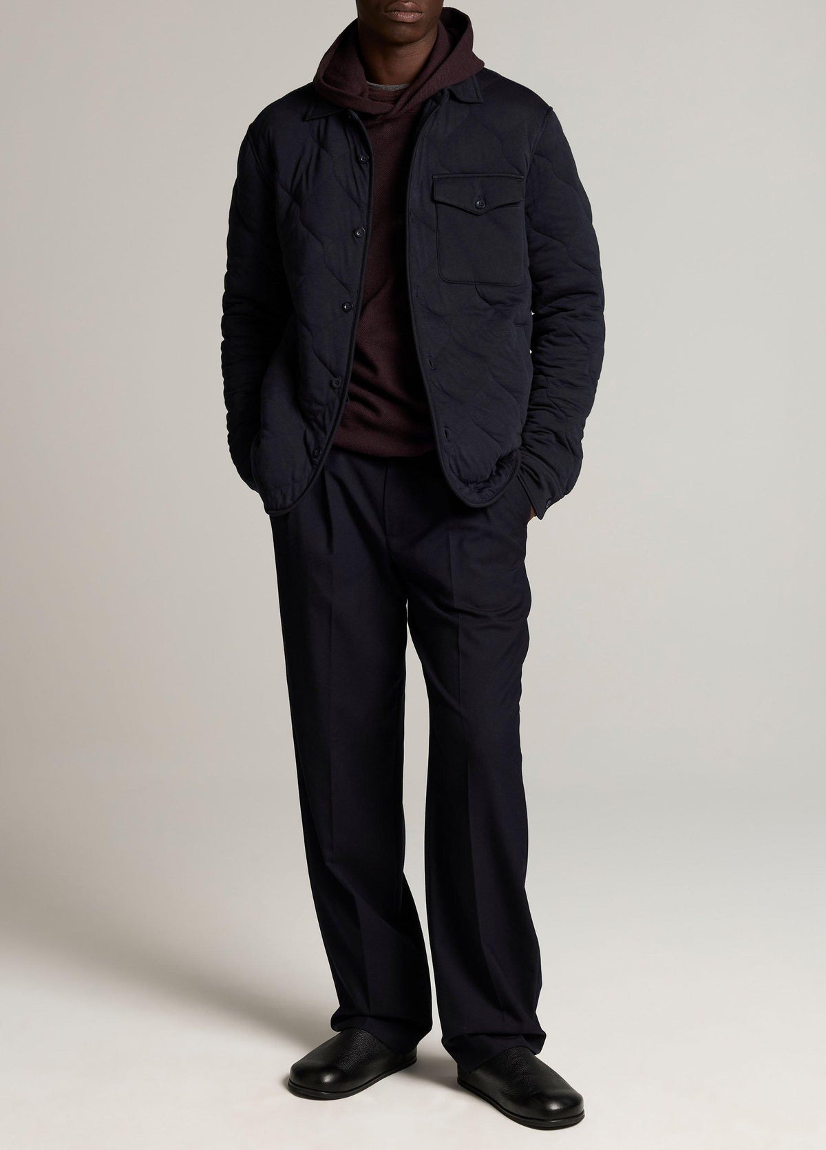 Quilted Cotton-Blend Insulated Shirt Jacket - US 8708