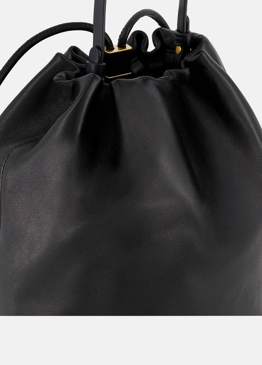 Sarai Leather Drawstring Backpack - US 6356