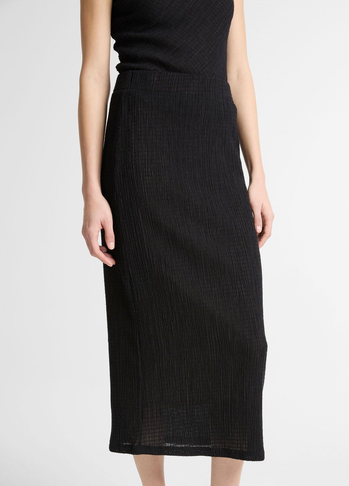 Shadow Grid Midi Skirt - US 8205