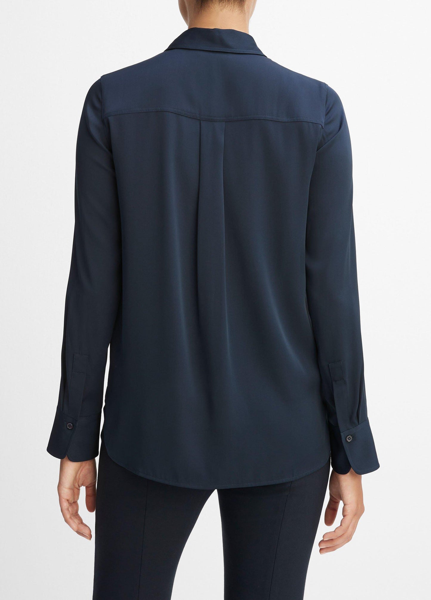 Slim Fitted Stretch-Silk Blouse - US 2843