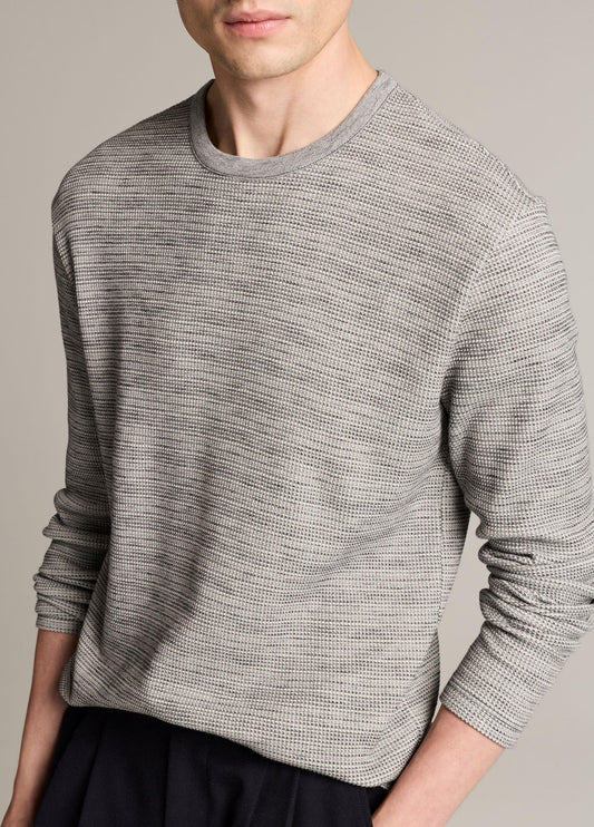 Space-Dye Cotton-Blend Thermal Long-Sleeve T-Shirt - US 5394