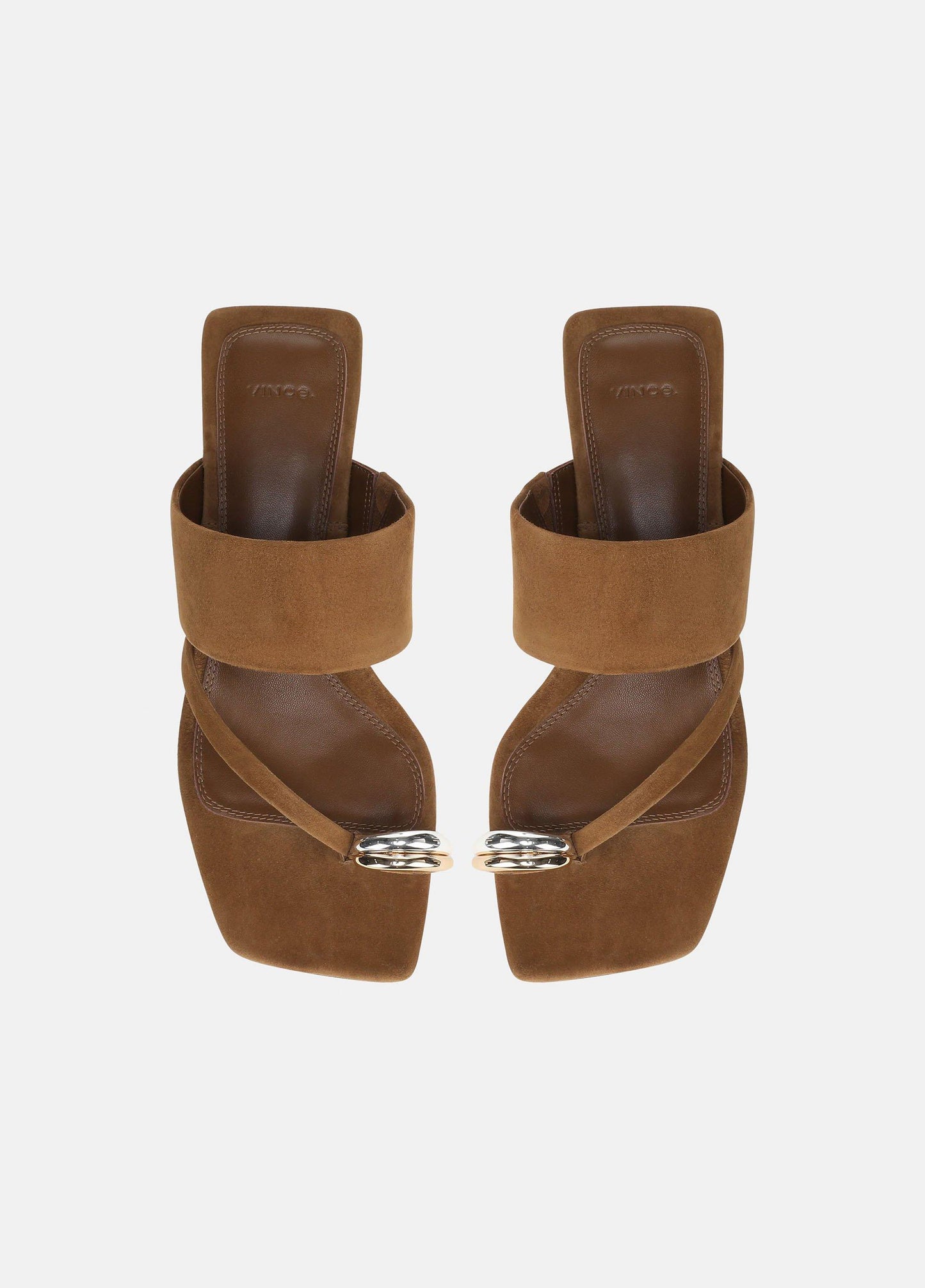 Stacy Suede Heeled Toe-Ring Sandal - US 2960