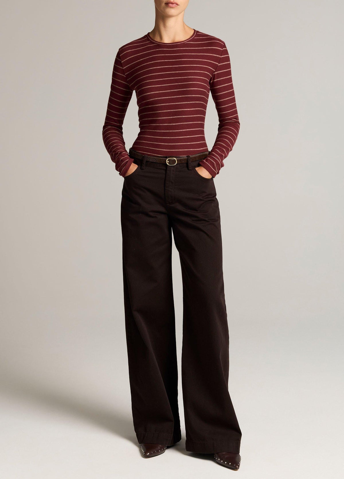 Striped Cotton Long-Sleeve T-Shirt - US 9588
