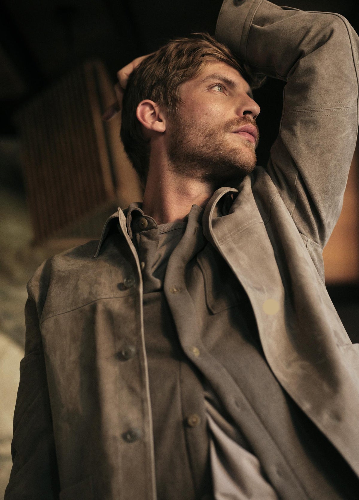 Suede Shirt Jacket - US 2203