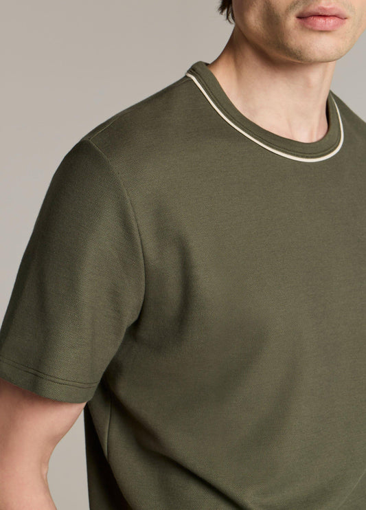Tipped Pima Cotton Piqué T-Shirt - US 6944