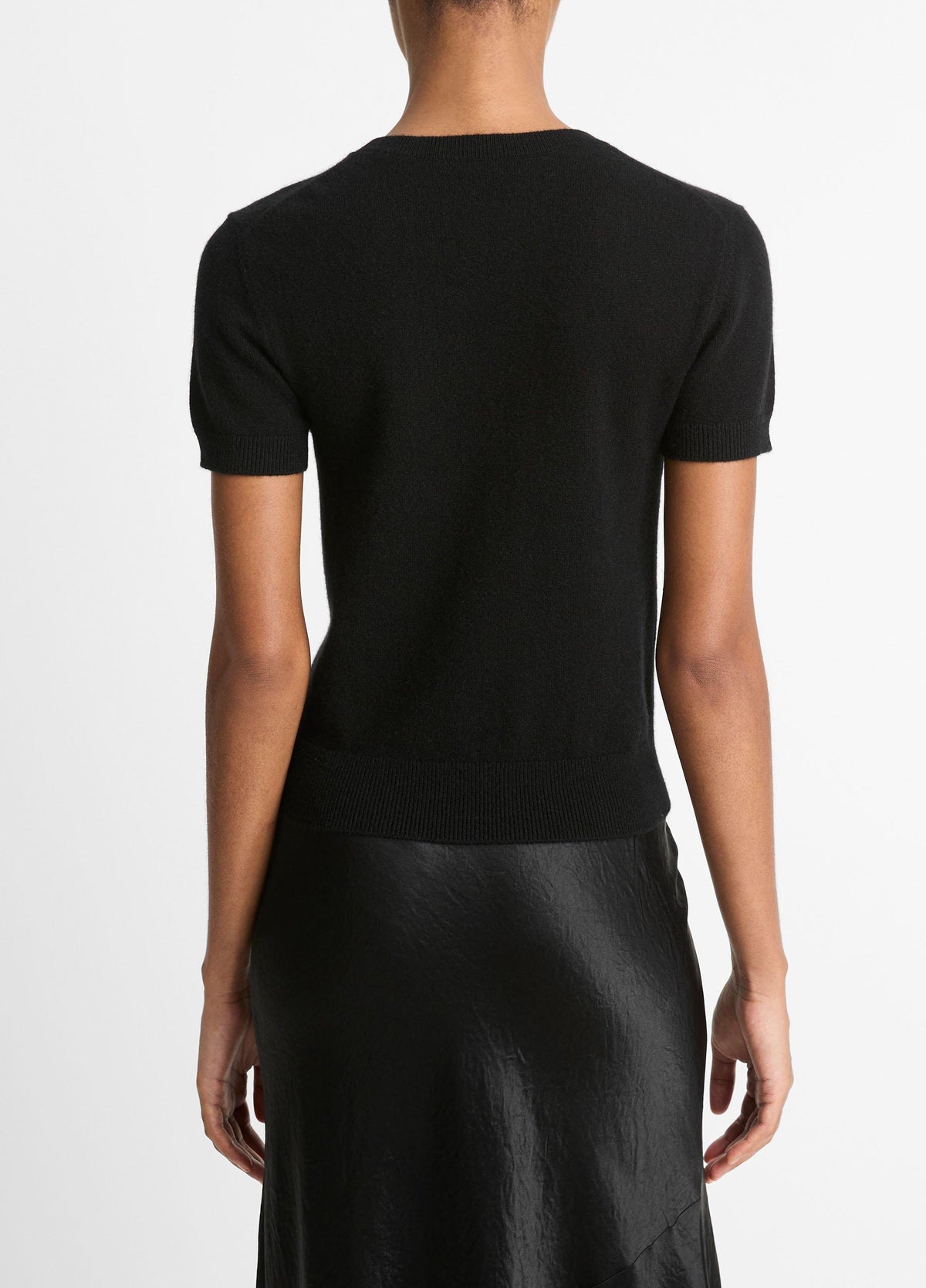 Wool & Cashmere-Blend Short-Sleeve Sweater - US 4066