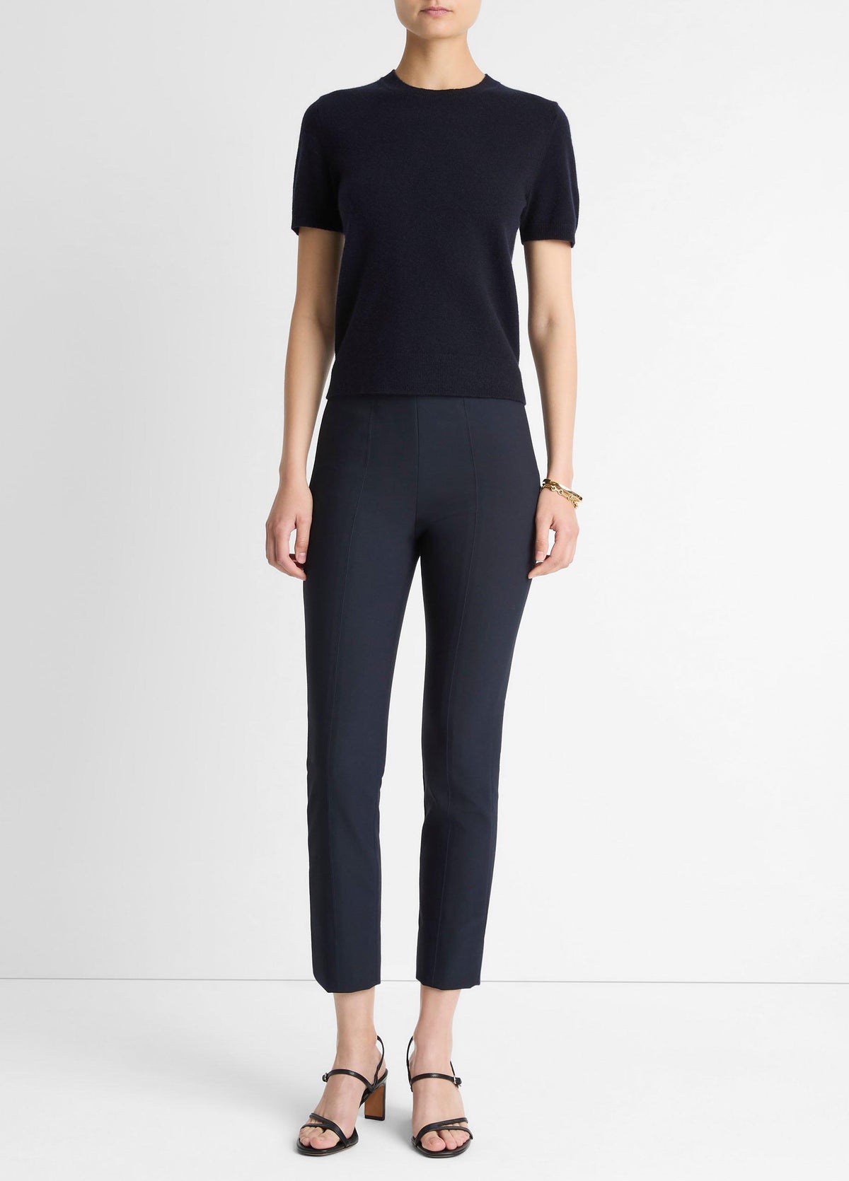 Wool & Cashmere-Blend Short-Sleeve Sweater - US 5410