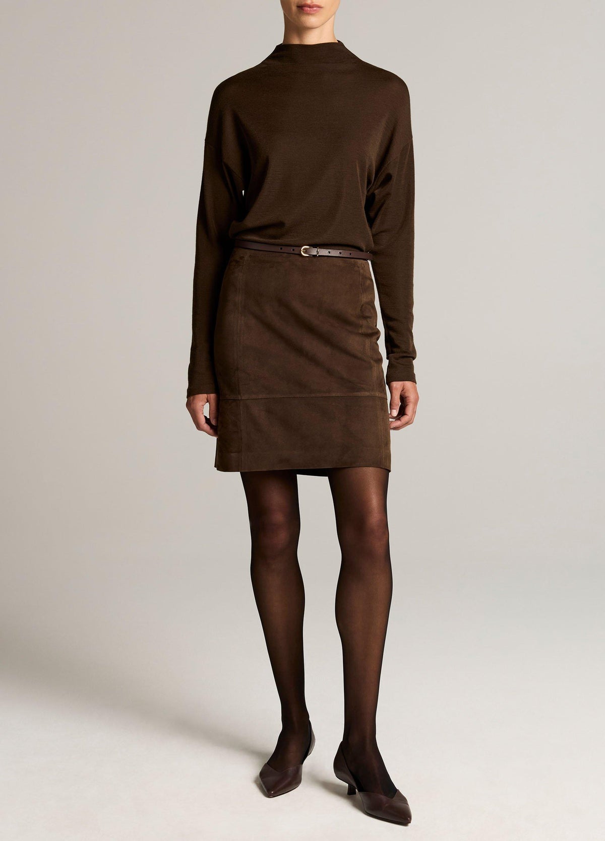 Wool-Blend Relaxed Funnel-Neck Top - US 6367
