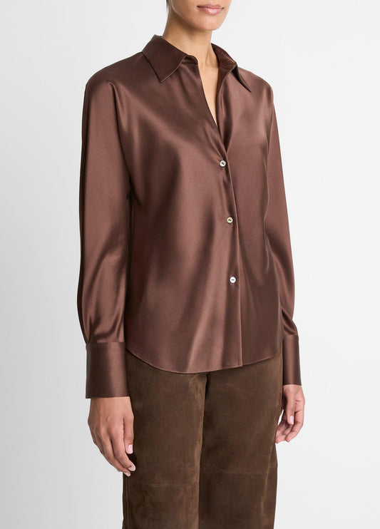 Silk Bias Long-Sleeve Blouse - US 3043