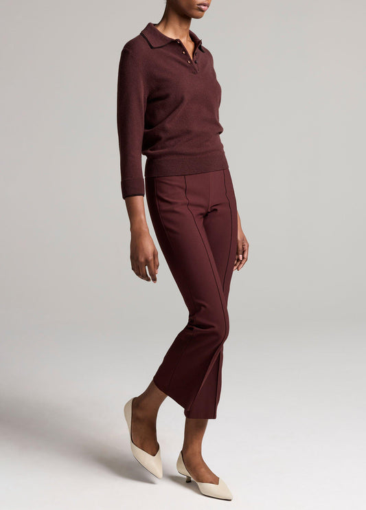 Niki Mid-Rise Pintuck Crop Flare Pant - US 4469